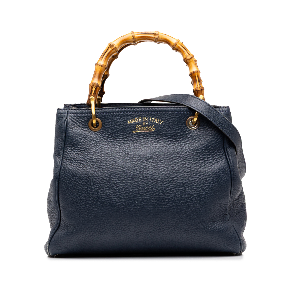 Pre-Loved Gucci Small Calfskin Bamboo Shopper Satchel